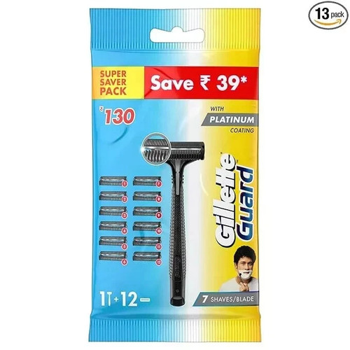 Gillette guard razor with 12 - guard,